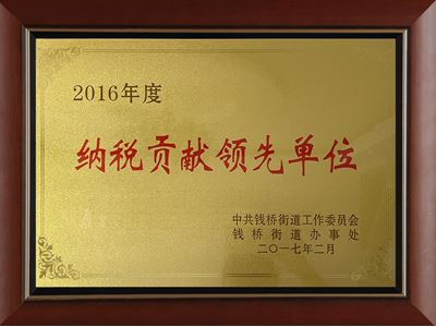 2016年度納稅貢獻(xiàn)領(lǐng)先企業(yè)